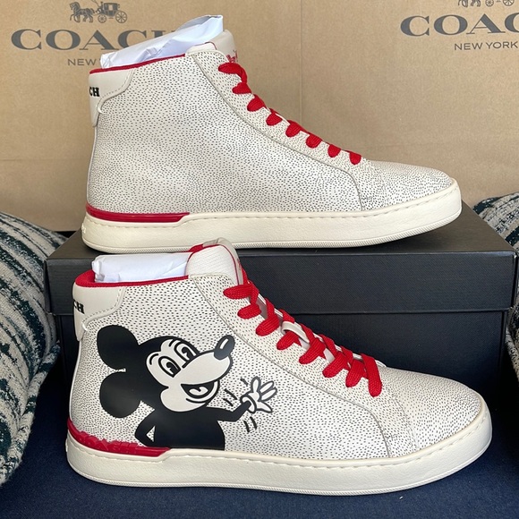 Coach CLIP MXKH HIGH TP Chalk/Black WMNS sneakers Disney - Picture 1 of 16
